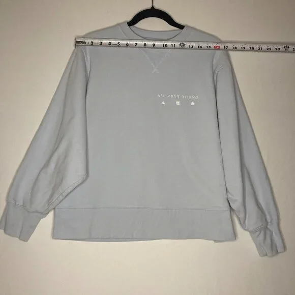 AYR All Year Round The Sweatshirt Crewneck Light Blue Small Classic 100% Cotton - Picture 5 of 12